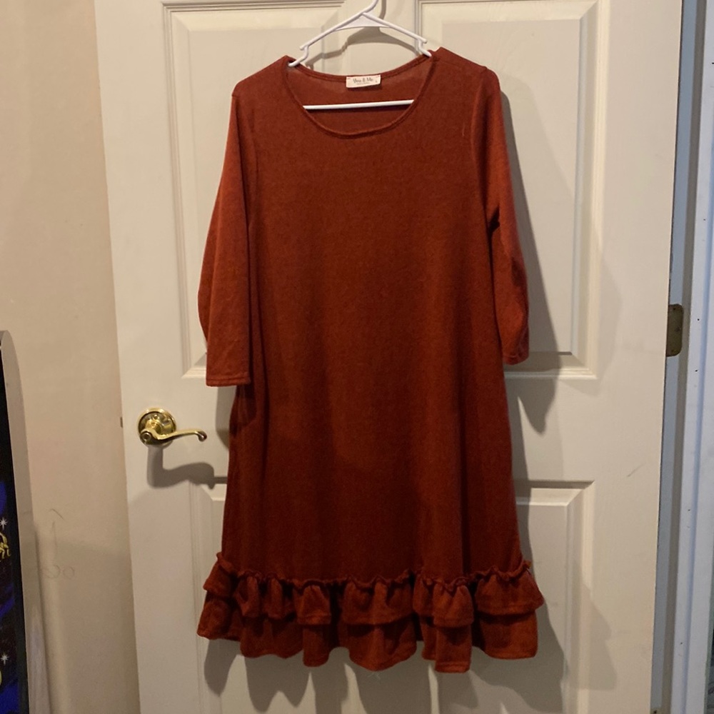 Rust sweater dress!!